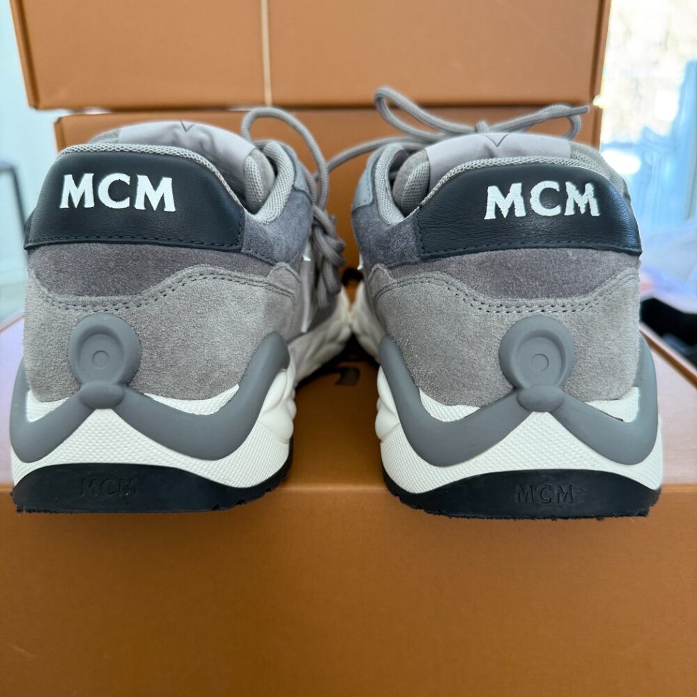 MCM Skywander Calf Suede & Leather Low-Top Lace-Up Women's Sneakers , sz 37 - Picture 5 of 12